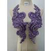 Designer's 3D Lace Floral Crystal Patch Hot-Fix Glass Applique for Tight Dress with Loose Rhinestones