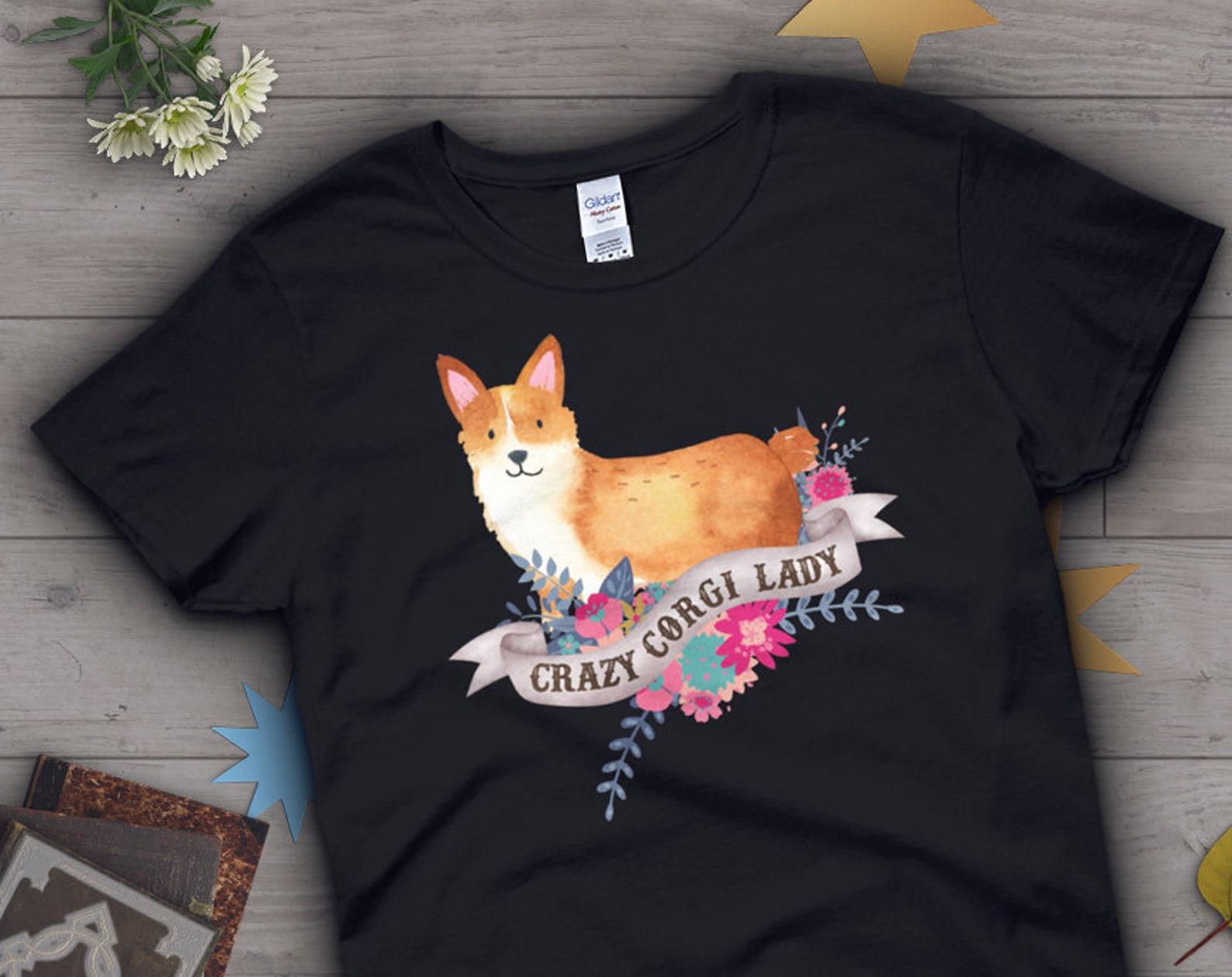 Corgi Shirt, , Funny Dog Lover Gift, Cute Pembroke Corgi T-shirt, Corgi Lover TShirt, Pet Graphic Tee, Dog Lover Tops, Cardigan, Blue 140