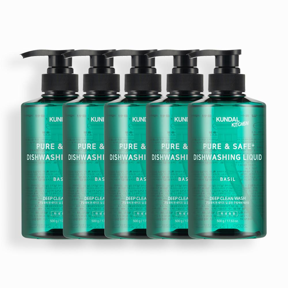 KUNDAL Pure & Safe Deep Clean Dishwashing Detergent 5-piece Set 500g, Korean Cosmetics with Good Fragrance