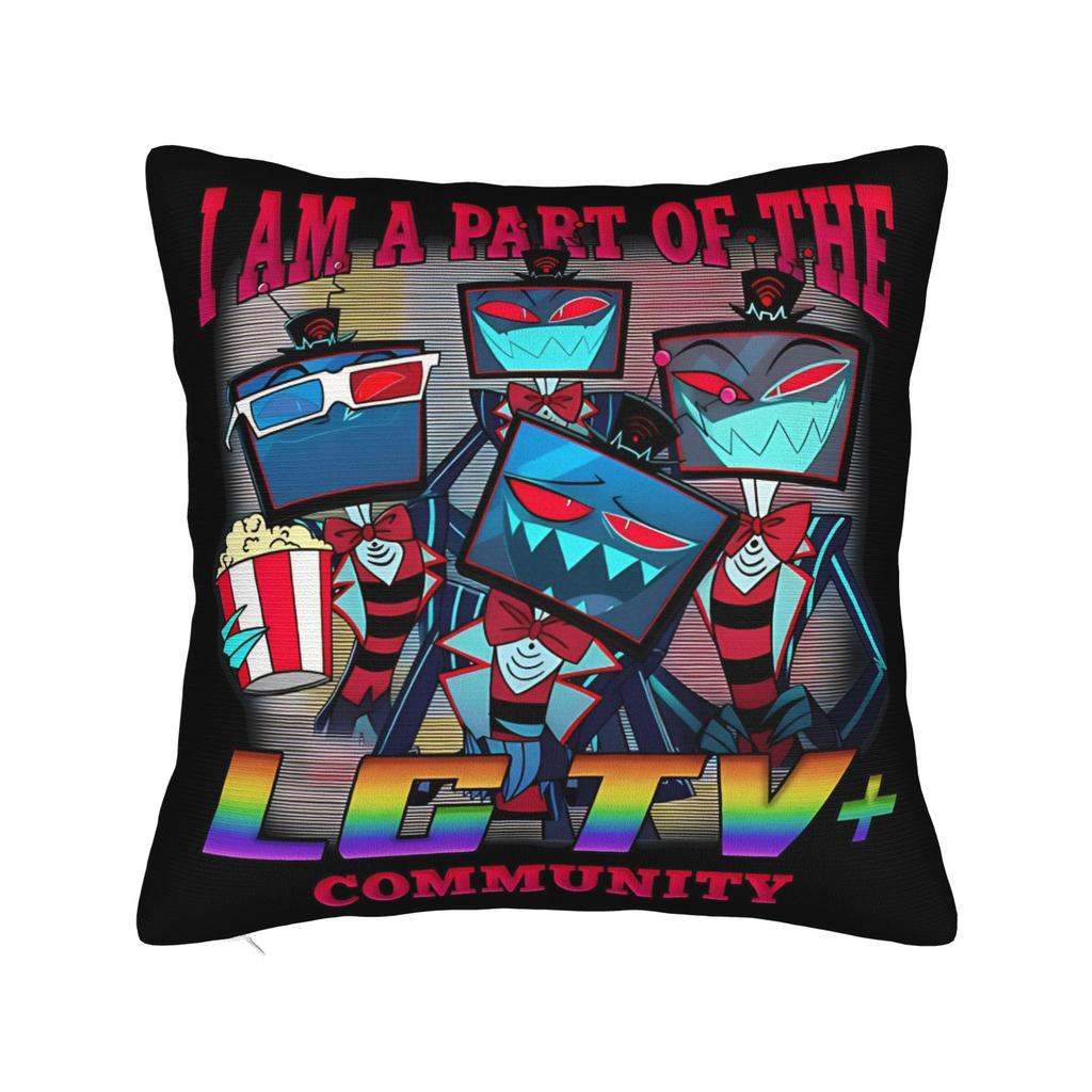 hazbines hoteles alastor vox Pillowcase Merchandise Printing Cushion Cover Pillow Covers Living Room Decor Square Multi-Size