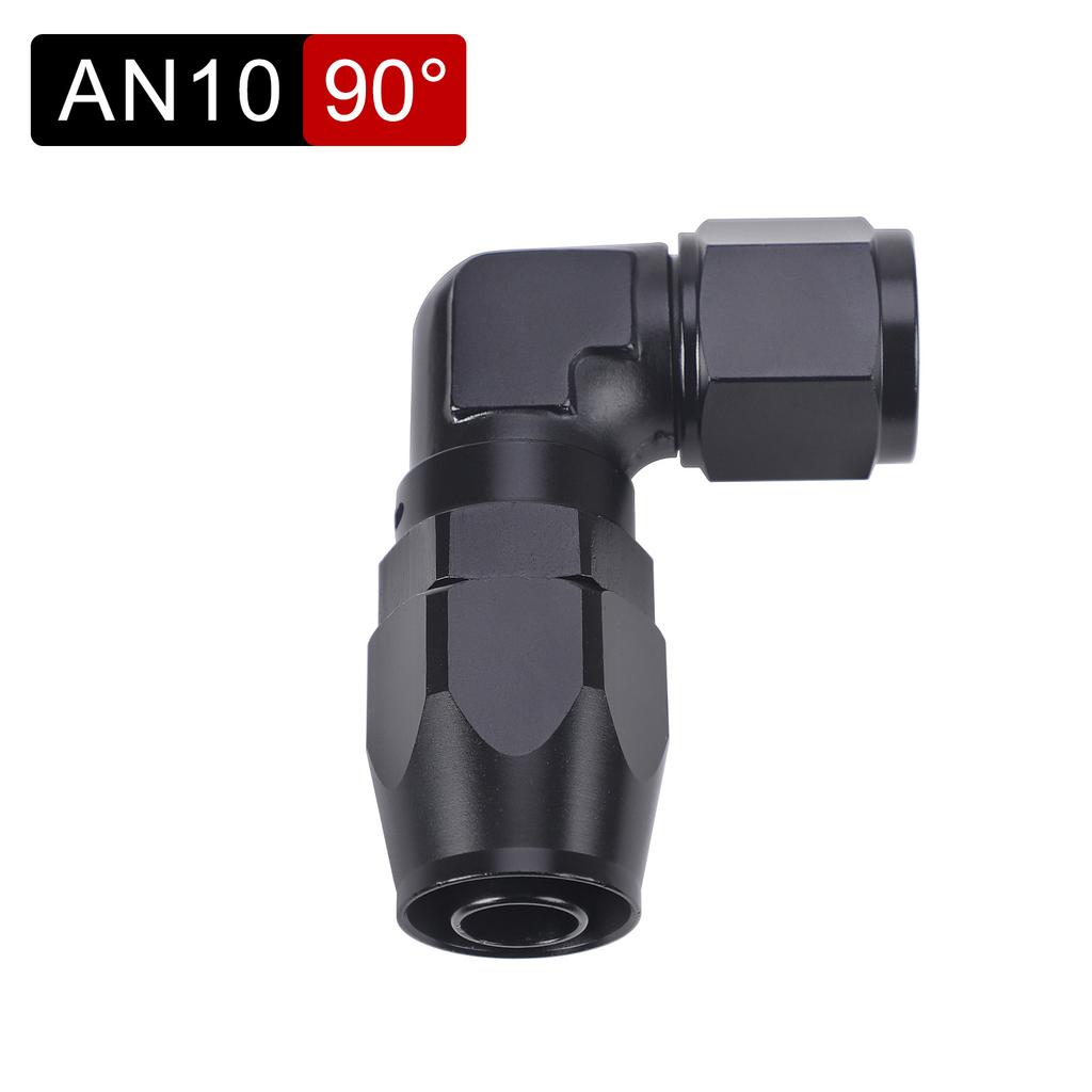 Black 45 Degree 90 Degree Aluminum AN4 AN6 AN8 AN10 Forged Type Swivel Hose End Fitting Adapter For Car CPE Oil Cooler Fuel Line