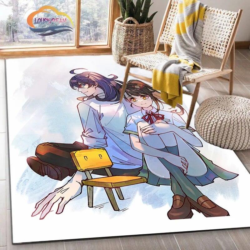 Latest Animated Suzume Anime Carpet 3D Printing Decorative Floor Mat for Children and Girls Living Room Bedroom Sofa Area Rug