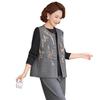 Hodo New Chinese Style Embroidered Vest Suit for Middle-Aged Women