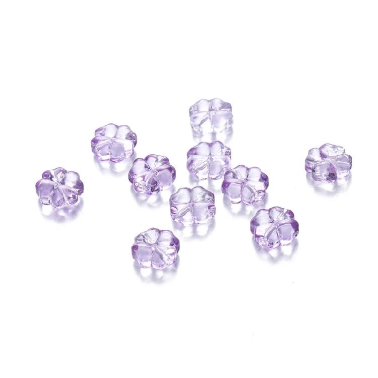 

Popular Multicolor Glass DIY Accessories Four-Leaf Clovers Pendant Earring Parts