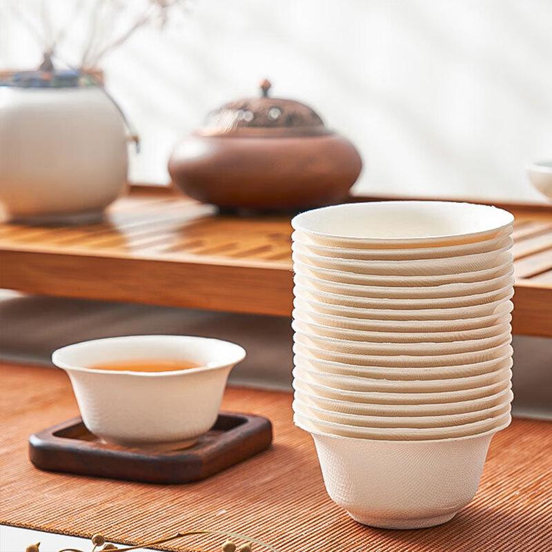 Disposable Sugarcane Fiber Eco-Friendly Tea Cups