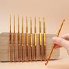 Golden Aluminum Double-Ended Chunky Crochet Hook for Sweaters