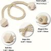 1pc Boho Style Magnetic Curtain Tiebacks - Easy Install, No Drilling Required, Stylish Curtains for Living Room