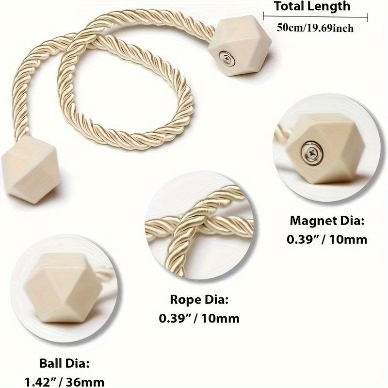 1pc Boho Style Magnetic Curtain Tiebacks - Easy Install, No Drilling Required, Stylish Curtains for Living Room