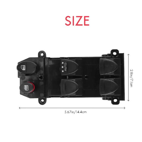 Electric Window Switch Push Button Switch Master Front Right Driver Side RHD 22pins for Honda Civic 2006-2010 6.19-4 OEM:35750-SNV-H52 35750-SNV-H51