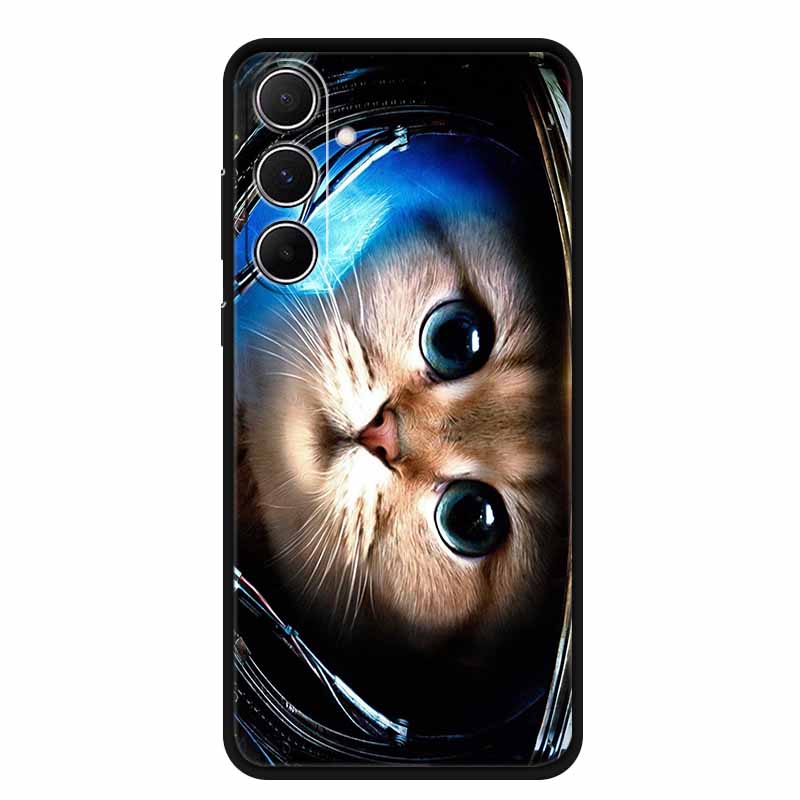 For Samsung Galaxy A55 5G Case Animals Soft Silicone TPU Phone Cases Back Cover For SamsungA55 Wolf Protector Cute Girl Shell
