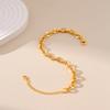 Bracciale a Catena O Placcato Oro 18k Stile Ins Europeo Americano Gioielli di Moda da Donna