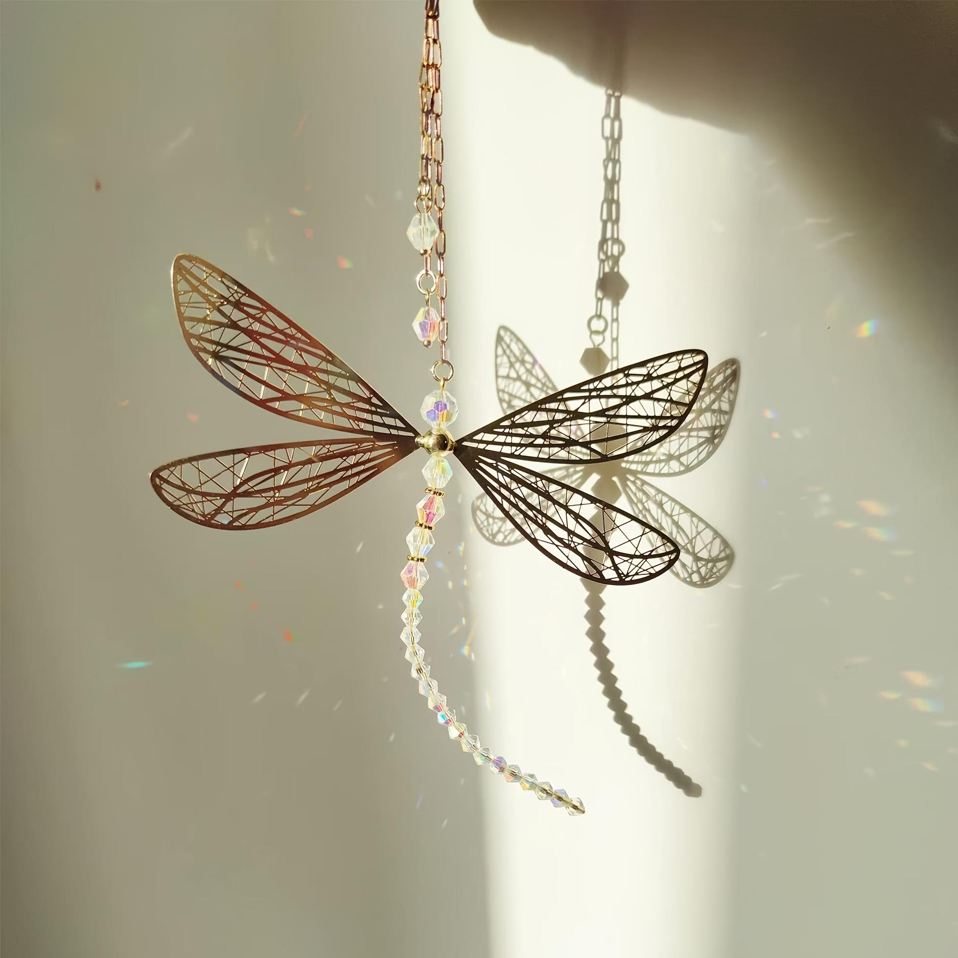 

1 Piece Art Revival style metal hummingbird pendant with colored beads sun catcher wall decoration, perfect for home office, hummingbird decoration