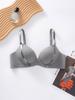Sexy Large Size Letter Shoulder Strap Seamless Underwear Women's Small Breasts Gather and Show Large Without Steel Ring Upper Support Anti-sagging