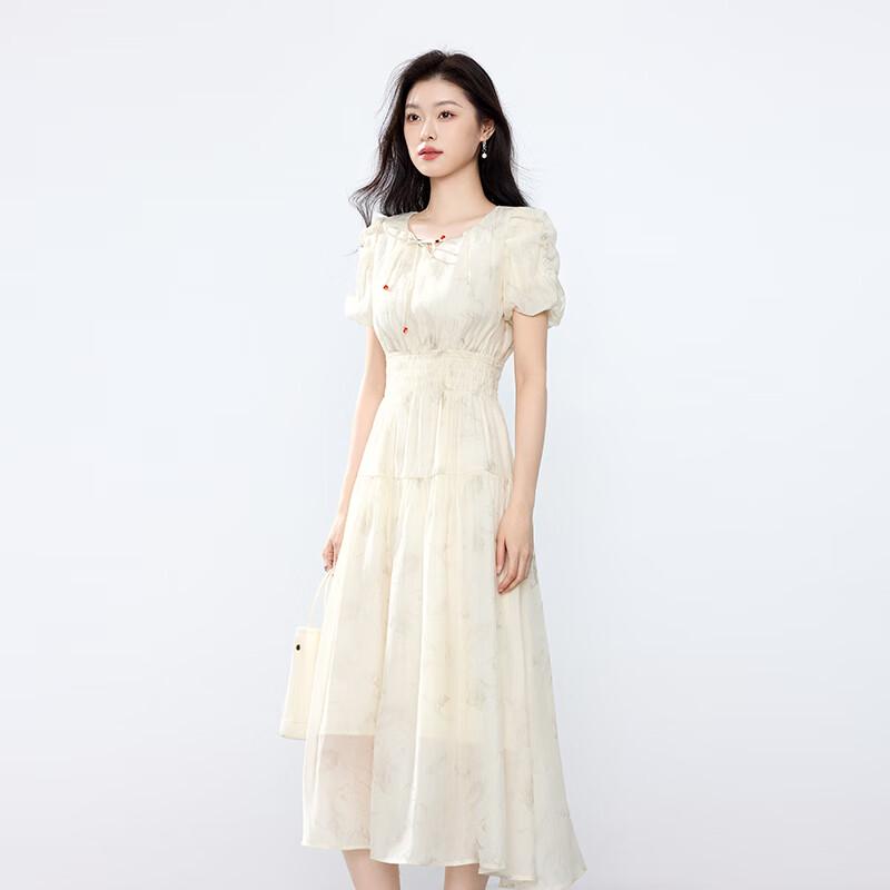 JOY SPEAKER 2025 Summer Elegant A-Line Midi Dress