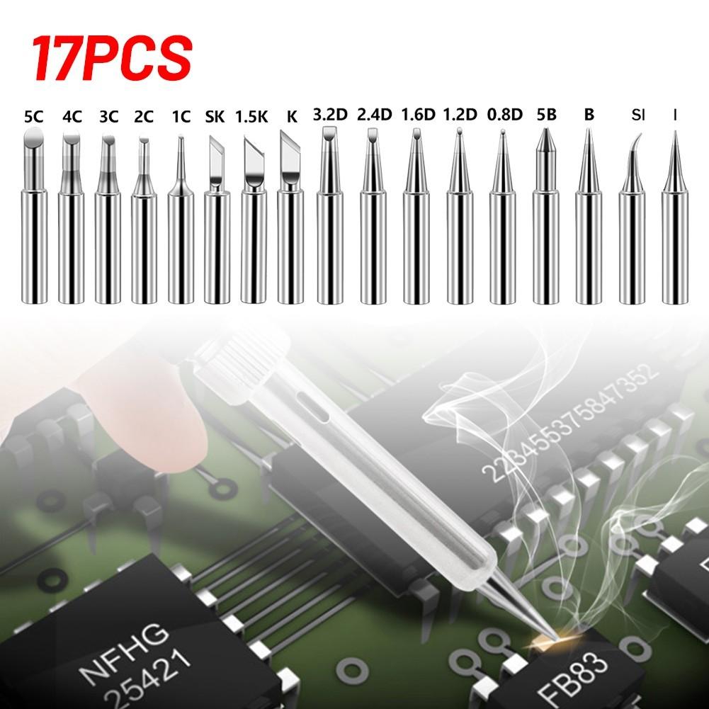 17Pcs  Free Soldering Iron Tip 900M-T For 936 Soldering Station