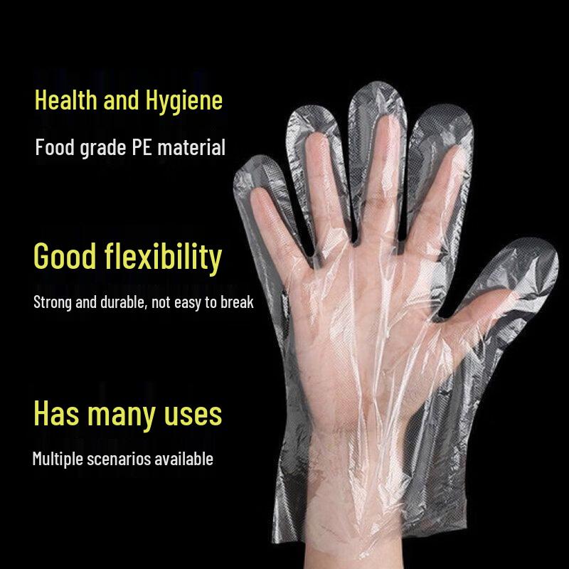 ZISIZ Heavy-Duty Transparent Disposable Paper Gloves