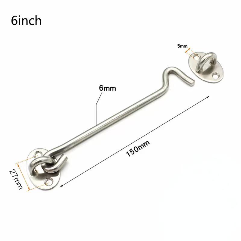 Multi-Color Door Hook: White, Black, Antique & Red Bronze, Stainless Steel, Windproof Room Door Bolt