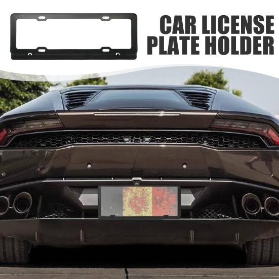 Aluminum Alloy License Plate Frame with Screws Universal Easy To Install Car Front Rear License Plate Holder