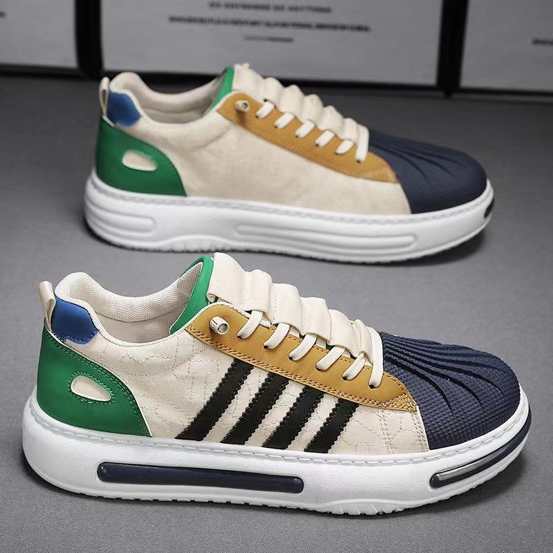 Модные повседневные кроссовки в полоску для мужчин — фото 17