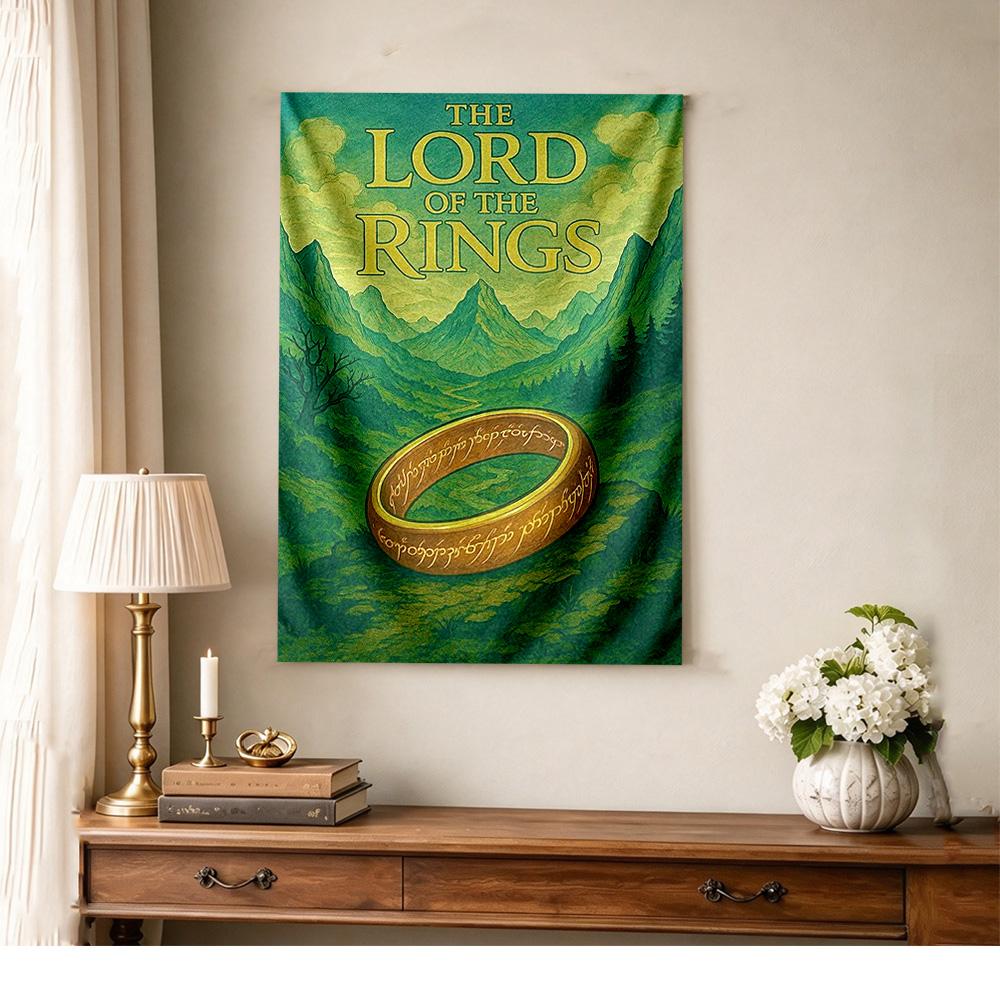Lord Rings Boho Wall Tapestry Nordic Minimal Designed for Living Room Bedroom Reading Corner All Season Exotic Pattern Perfect Gift for Dorm Roommate