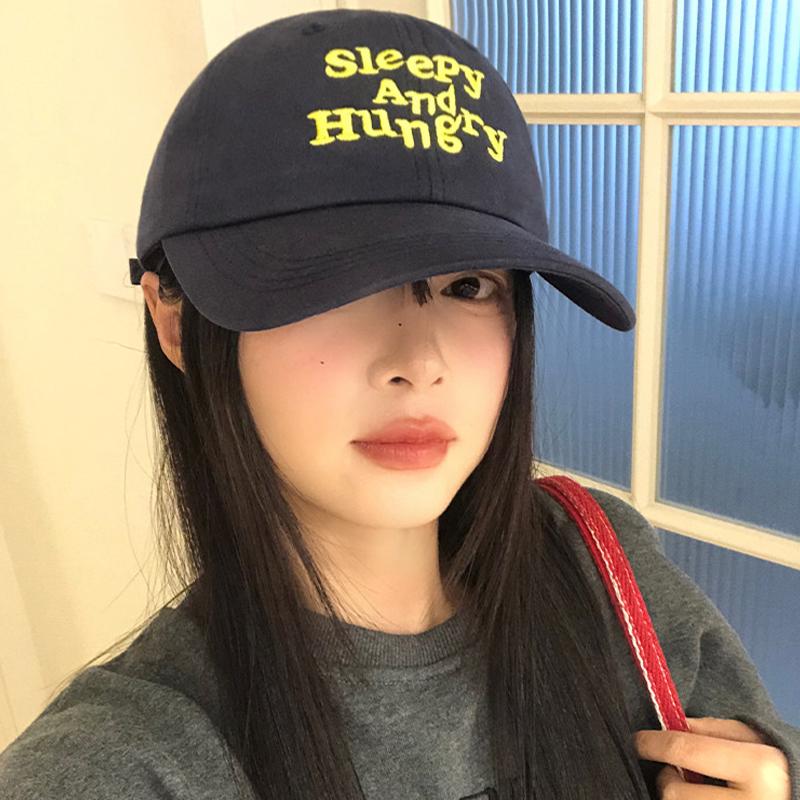 Women'S Baseball Cap Sweet Embroidered Lettering Outdoor Sun Protection Adjustable Baseball Cap