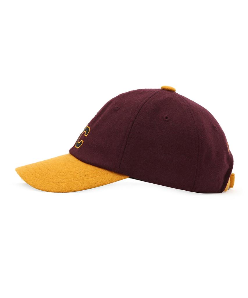 Eondeokeonteulol Unisex Autumn/Winter Flannel Color Block Soft Top Ball Cap Baseball Cap Sports Crew / Authentic B B / Wine Flannel