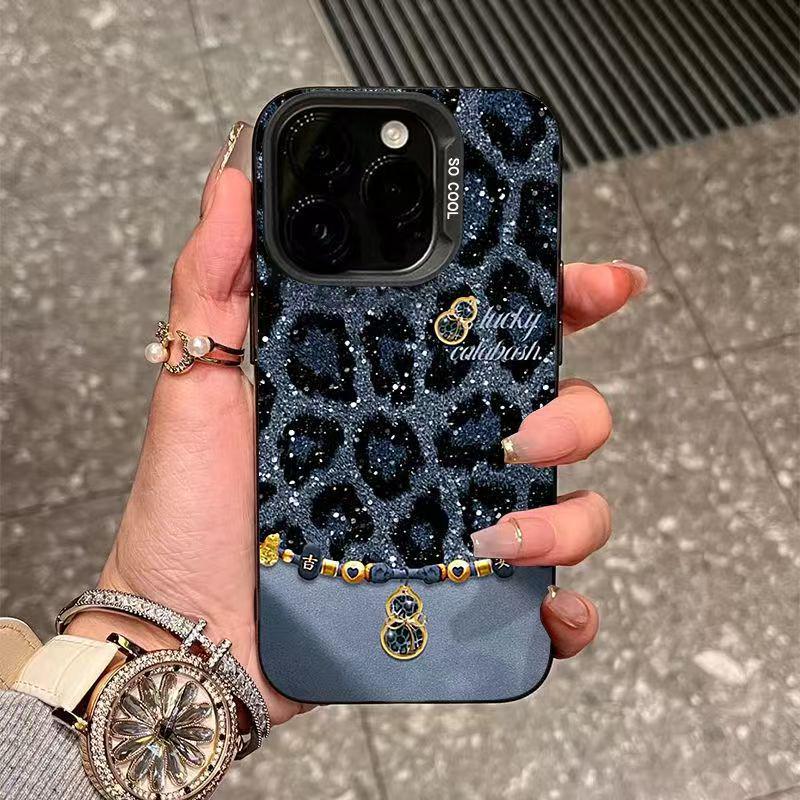 Frosted Leopard Print Phone Case for iPhone 17 Pro Max/16/14 Pro/13 SE2