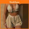 Polyester Bikini Three Piece Swimsuit With Padded Top For Water Sports Enthusiasts