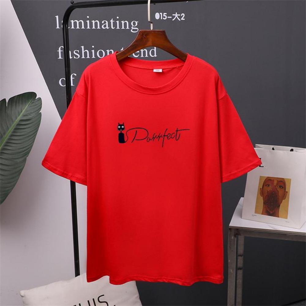 Sommer Damen Kurzarm T-Shirt Musterdruck Mode lässig Rundhals bequemes Damen Kurzarm T-Shirt