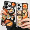 Delicious Sushi Bento Plating Phone Case For Xiaomi Redmi Note 14 15 Pro Plus 13 12 11 11S 11T 10 9S 9 5G Anti-Fall Airabag Cove