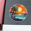 Hawaiianische Strand Autoaufkleber Wasserdichte Vinyl-Abziehbilder Auto Karosserie Fenster Stoßstange Dekor Motorrad Helm Aufkleber TM132