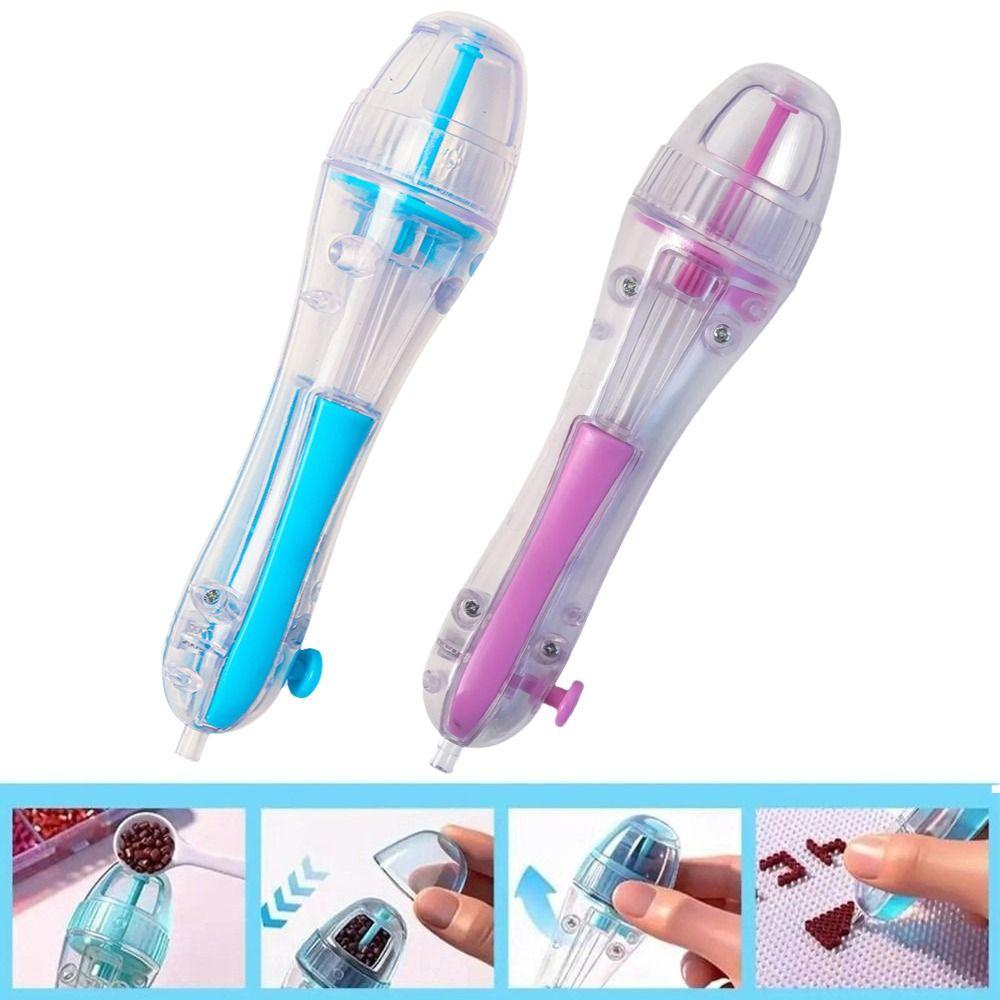 2.6mm Tip Bead Placement Pen Automatic Crafts Maker Perler Beads Pen DIY Beads Craft Projects Press Bead Placement Tool