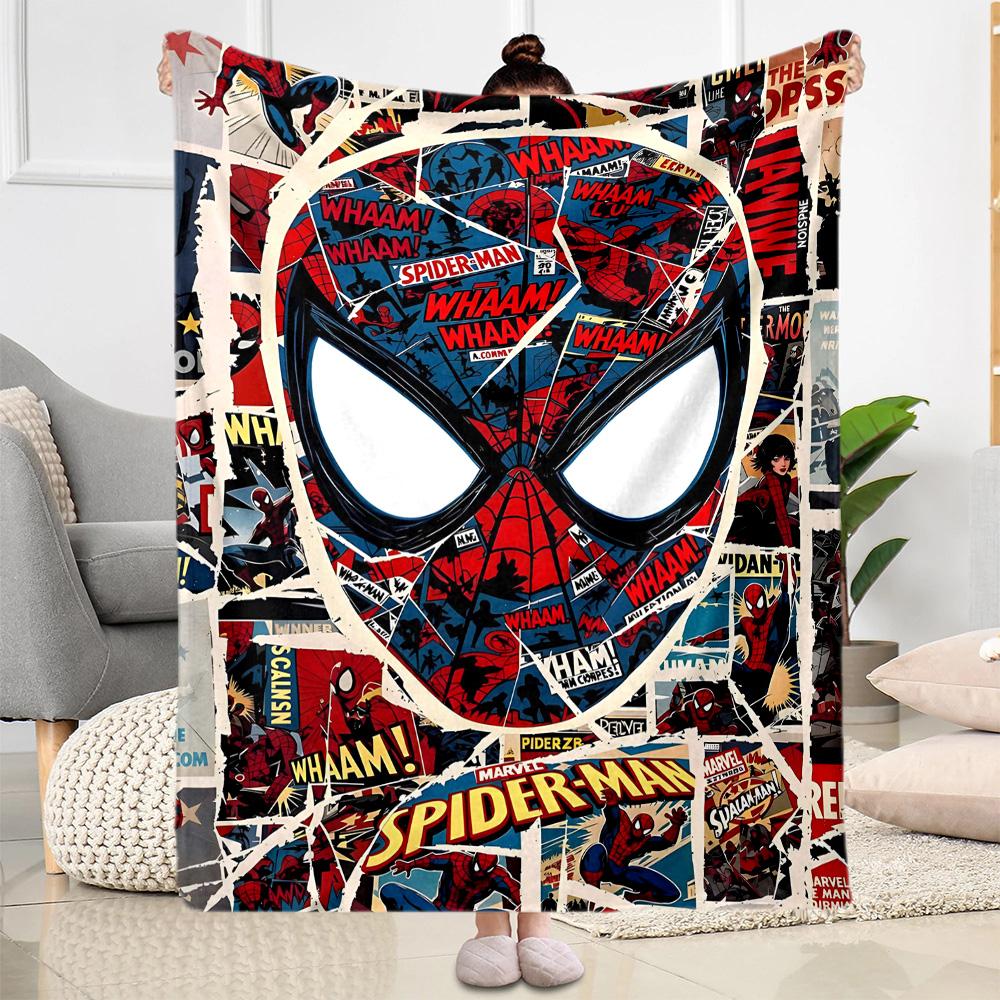 1pc Spider-Man City Blanket Soft and Warm for Sofa Office Camping Travel Livingroom Great Gift for Friends and Family Comfortable