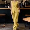 ZANZEA Women Sleeveless Vest Tops and Long Pants Summer Two Piece Suit Sets