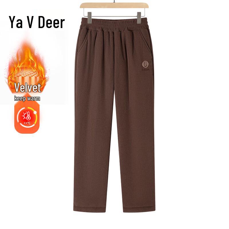 Women s Plus Size High-Waist Fleece-Lined Straight-Leg Pants 3XL