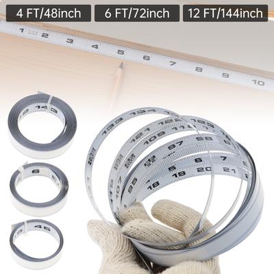 4-12 Fuß Selbstklebendes Maßband Imperial Links nach Rechts Lesend T-Nut Werkbank Gehrungssäge Schwerlast