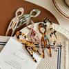 1Pc 9cm Acetate Fashion French Hairpin U Shape Hair Fork Vintage Hair Clips Bun Hair Accessories Ladies Bun Hair Styling Sticks