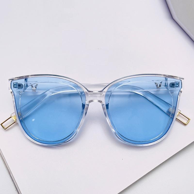 

Винтажные круглые солнцезащитные очки для женщин 2025 года, тренды, женские брендовые дизайнерские солнцезащитные очки для мужчин и женщин, прозрачные линзы Ocean Shades Eyewear Oculos as shown синий