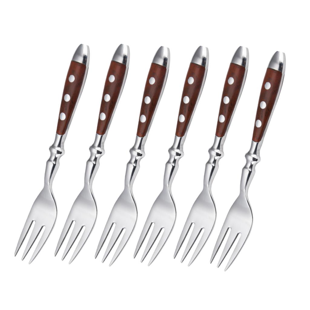 6piece stainless steel handle kitchen knife set suitable for home kitchen and dining room including steak knife forks and spoons