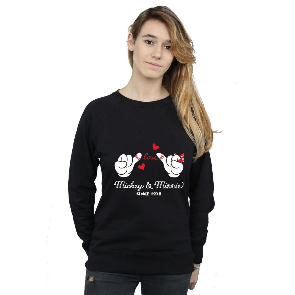 Disney Womens/Ladies Mickey Mouse Love Hands Sweatshirt