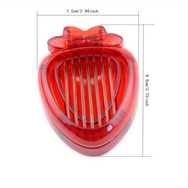 1pc Steel Strawberry Slicer,  Strawberry Stem Remover For Kitchen Strawberry Berry Leaves Huller Remover Fruit Corer Kitchen
