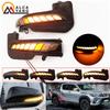 Dynamic Turn Signal Light LED Side Wing Rearview Mirror Indicator Blinker Lamp Trim For Toyota Hilux Revo Fortuner Innova 2016-