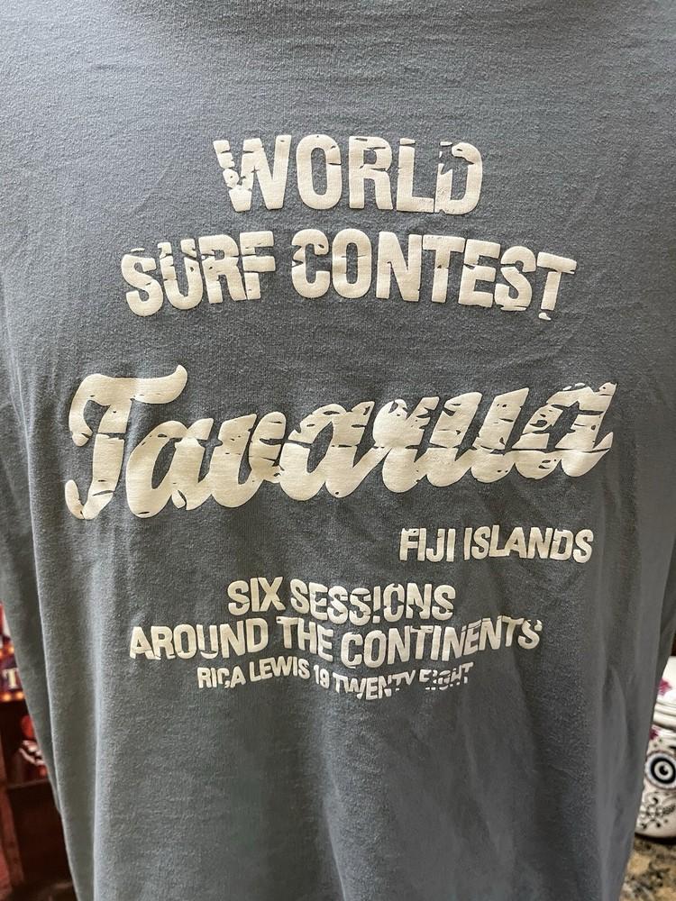 World Surf Contest Fiji Islands Blue Medium T Shirt Rica Lewis 19 Twenty Eight Unisex T-Shirt S