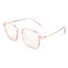 High-value photosensitive color-changing finished myopia glasses women's large-frame square plain and versatile anti-blue glasses