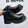 Men's British Martin boots thick-soled heightening outdoor locomotive boots high-top handsome trendy tooling boots 2279-A