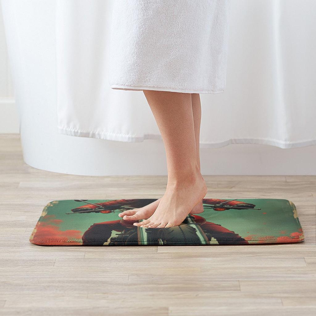 1PC Motorbike Kitchen Rug Non-Slip Door Mats Pop design Bathroom Rug Bath Mat Carpet for Home Sink Laundry Decor