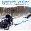 Extra Long 19Ft Snowmobile Tow Straps - 4400Lbs Break Strength Heavy-Duty ATV Towing Rope With Stainless Steel Hooks For Sled Snowboards Emergency