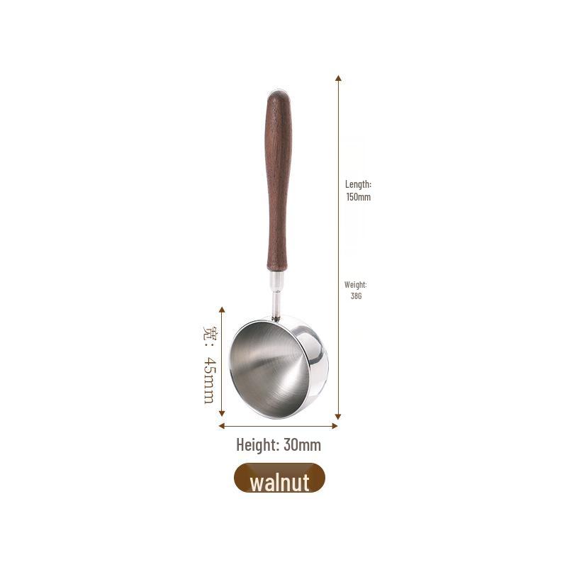 304 Stainless Steel Measuring Spoons with Rosewood Handle for Baking, Coffee, Milk Powder, and Seasoning.