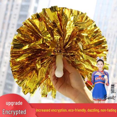 Cheerleading Hand Pompon with Straight Handle Dance Flower