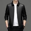 Yinuoboni High-end Men's Eco-Leather Lapel Jacket, Various Thickness Options - Style 2335